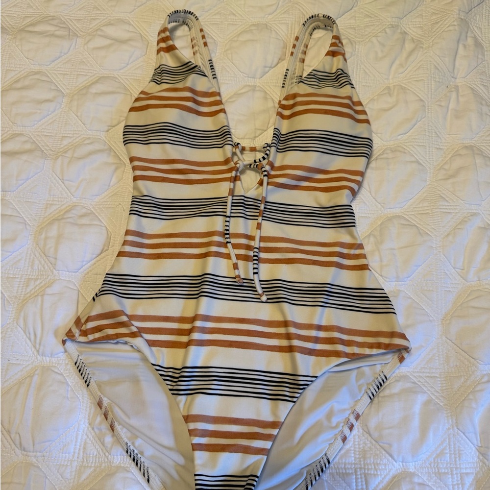 Striped One-Piece Swimsuit